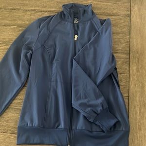 Navy blue scrub jacket size large
